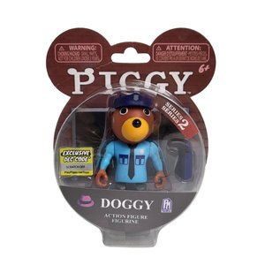 Piggy Doggy Cop Action Figure Series2 Roblox DCL Exclusive Item Code Phat Mojo